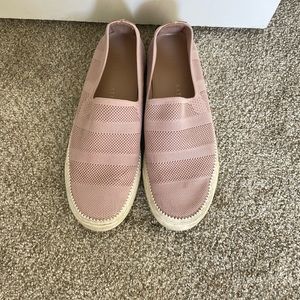Light pink slip on shoes
